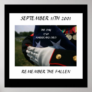 11 SEPTEMBER 2001 HERINNERT DE FALLEN POSTER