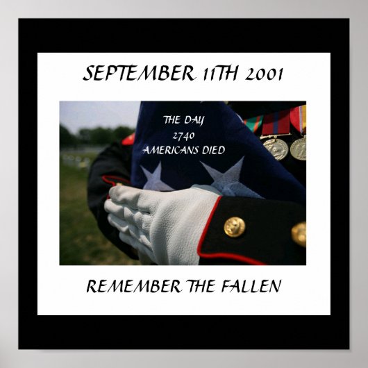 11 SEPTEMBER 2001 HERINNERT DE FALLEN POSTER (Voorkant)