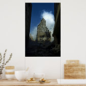 11 september 2001 Het World Trade Center blijft be Poster (Keuken)