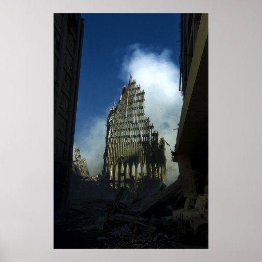 11 september 2001 Het World Trade Center blijft be Poster (Voorkant)