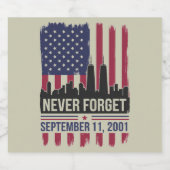 11 september 2001 Memorial Day Verenigde Staten Bier Etiket (Enkel label)