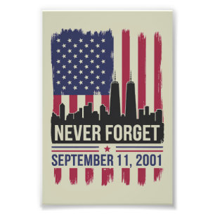 11 september 2001 Memorial Day Verenigde Staten Foto Afdruk