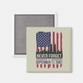 11 september 2001 Memorial Day Verenigde Staten Magneet (Voorkant / Achterkant)