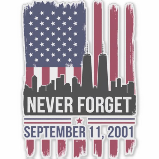 11 september 2001 Memorial Day Verenigde Staten Sticker (Voorkant)