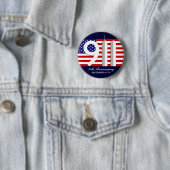 11 september - 9/11 10e Jubileum WTC Pins Ronde Button 5,7 Cm (In situ)