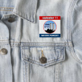 11 september - 9/11 10e Jubileum WTC Pins Vierkante Button 5,1 Cm (In situ)