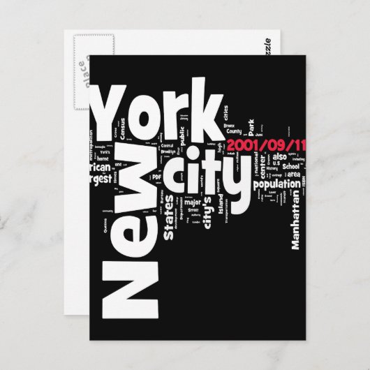 11 september briefkaart (Voorkant / Achterkant)