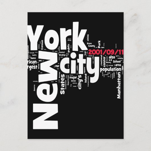 11 september briefkaart (Voorkant)