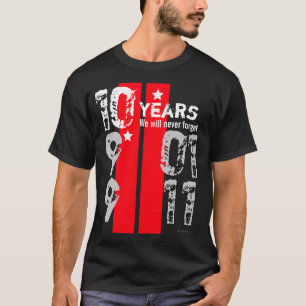 11 september Geheugen in 10 jaar Zwart T-shirt