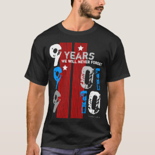 11 september geheugen in 9 jaar zwart T-shirt