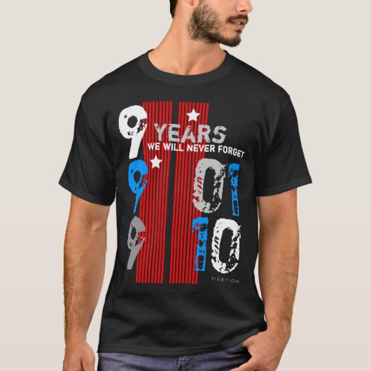 11 september geheugen in 9 jaar zwart T-shirt (Voorkant)