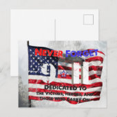 11 september-herdenking briefkaart (Voorkant / Achterkant)