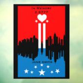 11 september Herdenkingsdag Raamsticker (Vel 3)