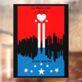 11 september Herdenkingsdag Raamsticker (Vel 2)