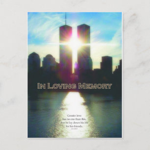11 september in liefdevolle herinnering briefkaart