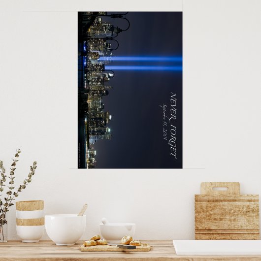 11 september Memorial Lights Poster (Keuken)