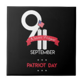 11 september nooit vergeten tegeltje (Voorkant)