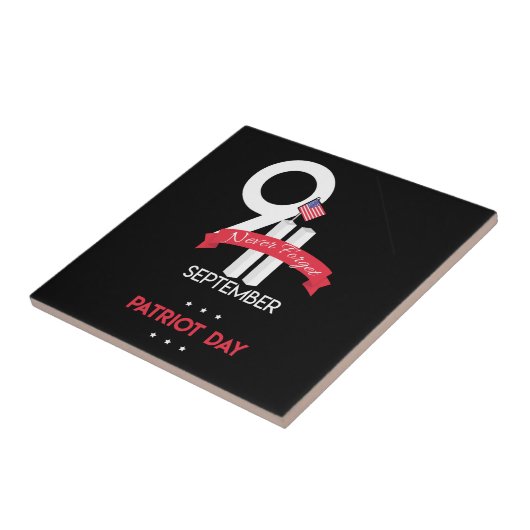 11 september nooit vergeten tegeltje (Zijkant)