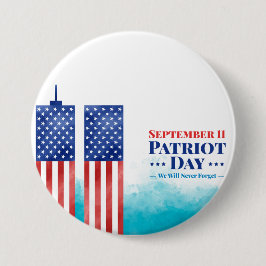 11 september Patriottenherdenking die we nooit zul Ronde Button 7,6 Cm