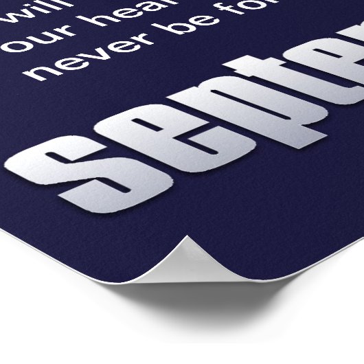 11 september - Poster met groot gedenken (Hoek)