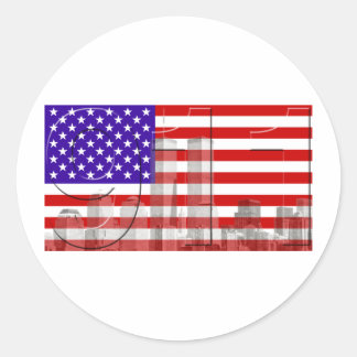 11 september ronde sticker
