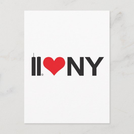 11 september Twin Towers Love NY Briefkaart (Voorkant)