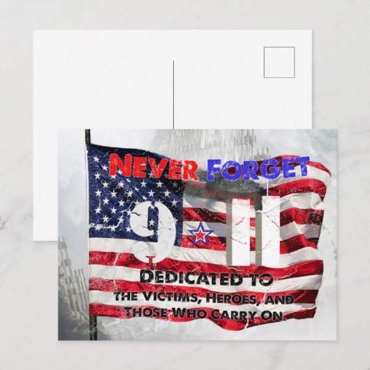 11 septemberherdenking briefkaart (Voorkant / Achterkant)