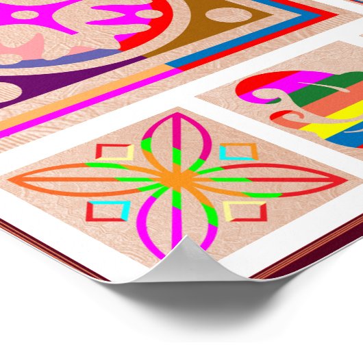 11 Square Decorations - Goodluck Oriental Art Poster (Hoek)