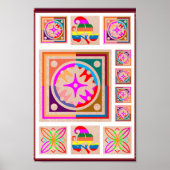 11 Square Decorations - Goodluck Oriental Art Poster (Voorkant)