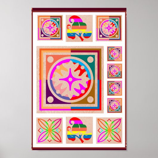 11 Square Decorations - Goodluck Oriental Art Poster (Voorkant)