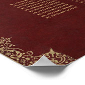 11 Tabel Bourgogne Rode  goudgassette Poster (Hoek)