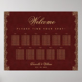 11 Tabel Bourgogne Rode  goudgassette Poster (Voorkant)