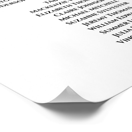 11 Tabel Rode Herfst Rozen Wedding Seating Chart Poster (Hoek)