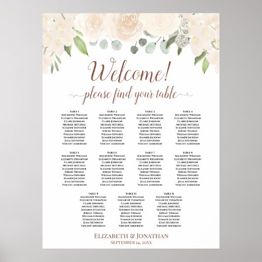 11 Tafel - Rozen van het Blindpersen van het Wuwel Poster (Voorkant)