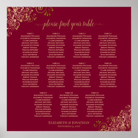 11 Tafelgoud op de Bourgogne weddenschappen Poster (Voorkant)