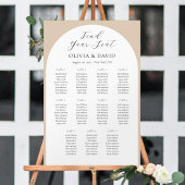 11 Tafels Beige Arch Vind uw zitplaatskaart Poster