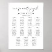 11 Tafels Eenvoudig Onze Favoriete Mensen Zittings Poster (Voorkant)