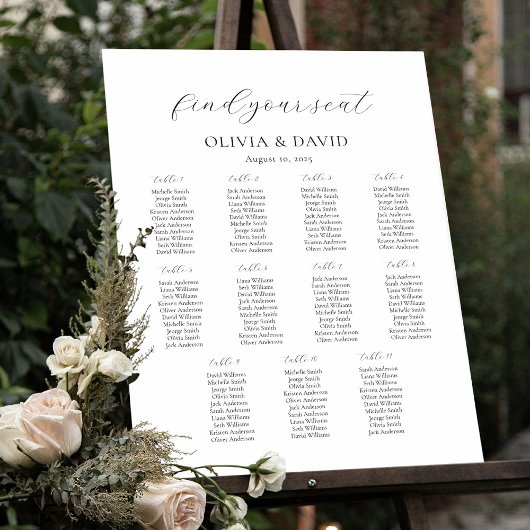 11 Tafels Eenvoudig Onze Favoriete Mensen Zittings Poster