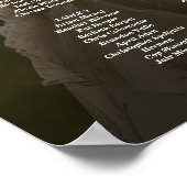 11 tafels elegante foto bruiloft zitgrafiek poster (Hoek)