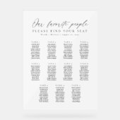 11 Tafels Favoriete Mensen Acryl Zitplaats Chart Bord (Voorkant)