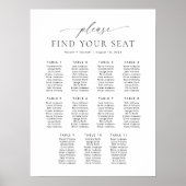 11 Tafels Gelieve uw plaats te zoeken zitplaatsind Poster (Voorkant)