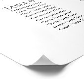 11 Tafels Groen Elegant Bruiloft Zittafel Grafiek Poster (Hoek)