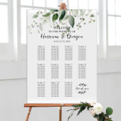 11 Tafels Groen Elegant Bruiloft Zittafel Grafiek Poster