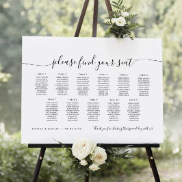 11 Tafels Modern Vind Je Stoel Zitplaats Chart Poster