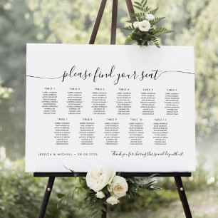 11 Tafels Modern Vind uw Zitplaatskaart Poster