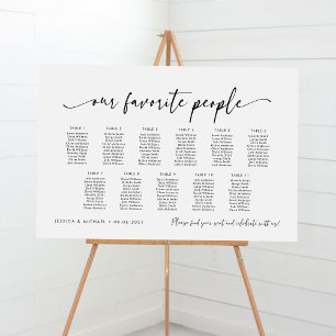 11 Tafels Ons favoriete zitplaatsindelingplan voor Poster