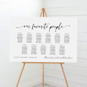 11 Tafels Onze favoriete Mensen Zitschema Plan Poster