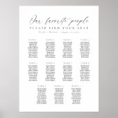 11 Tafels Onze Favoriete Mensen Zittingkaart Poster (Voorkant)