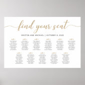11 Tafels Vind Je Plaats Zitplaatsindeling Plan Poster (Voorkant)