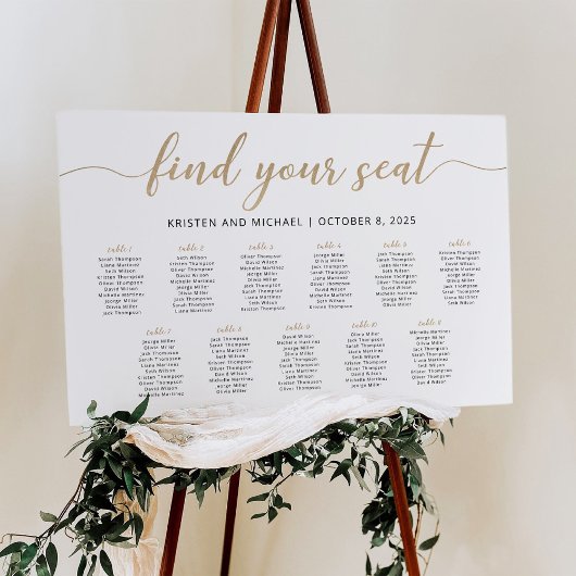 11 Tafels Vind Je Plaats Zitplaatsindeling Plan Poster
